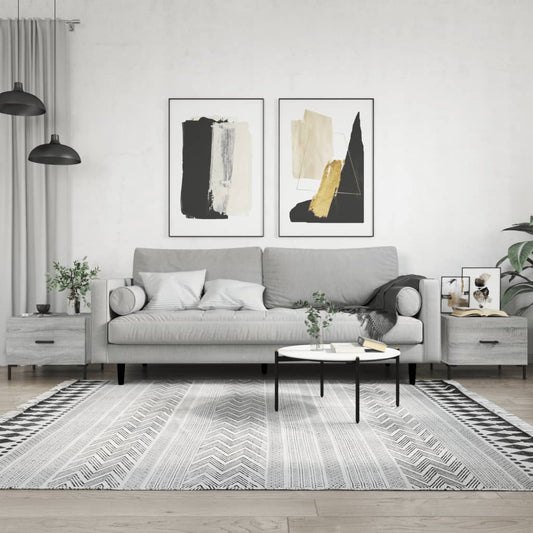Tavolini Salotto 2pz Grigio Sonoma 50x50x40cm Legno Multistrato | homemem39