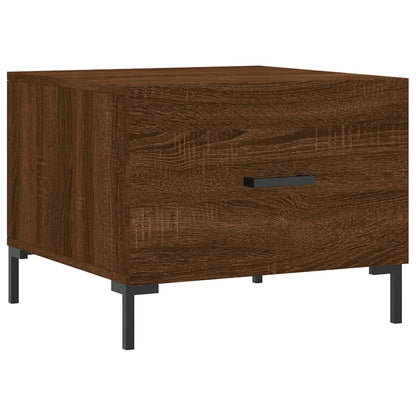Tavolino da Salotto Rovere Marrone 50x50x40cm Legno Multistrato | homemem39