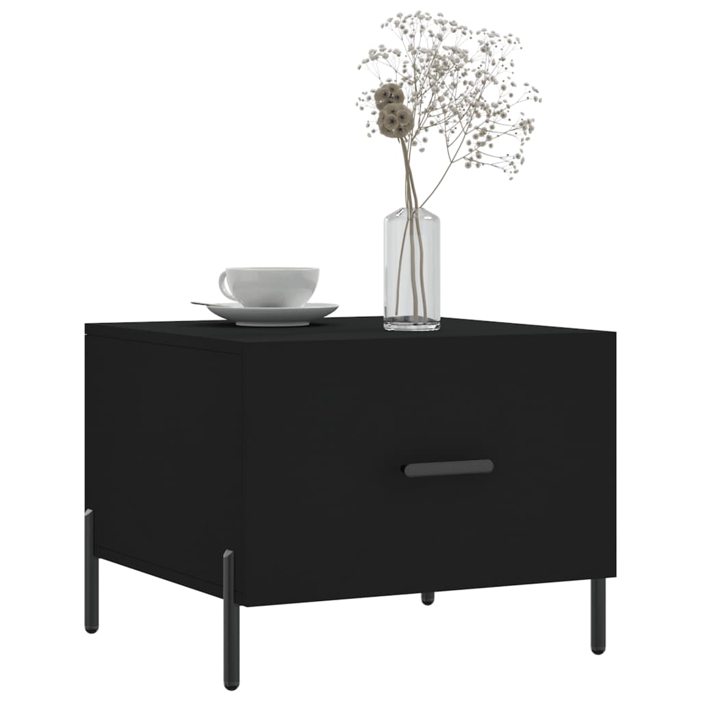 Tavolini da Salotto 2 pz Neri 50x50x40 cm in Legno Multistrato | homemem39
