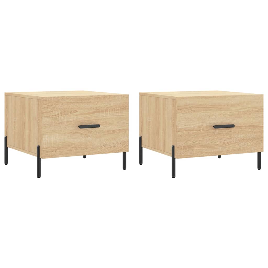 Tavolini Salotto 2pz Rovere Sonoma 50x50x40cm Legno Multistrato | homemem39