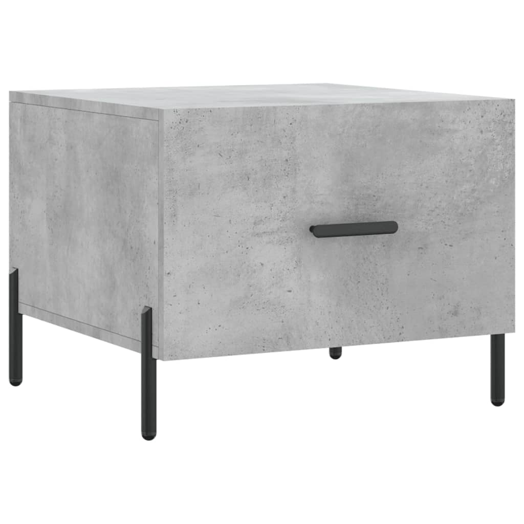 Tavolino Salotto Grigio Cemento 50x50x40 cm Legno Multistrato | homemem39