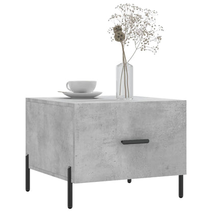 Tavolino Salotto Grigio Cemento 50x50x40 cm Legno Multistrato | homemem39