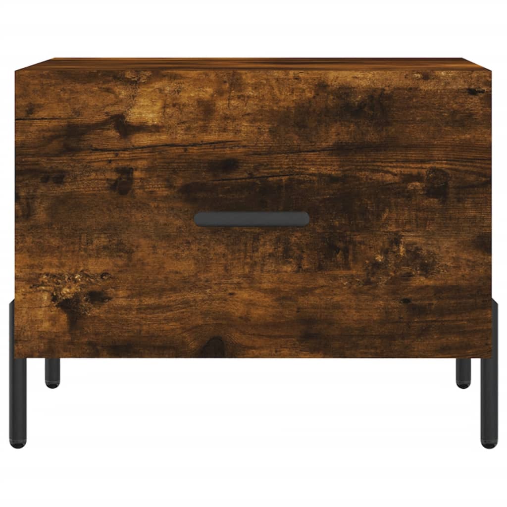 Tavolini Salotto 2 pz Rovere Fumo 50x50x40cm Legno Multistrato | homemem39