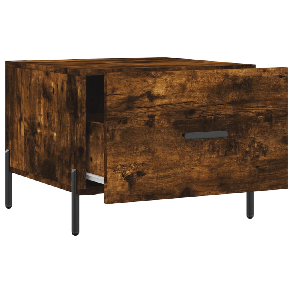 Tavolini Salotto 2 pz Rovere Fumo 50x50x40cm Legno Multistrato | homemem39