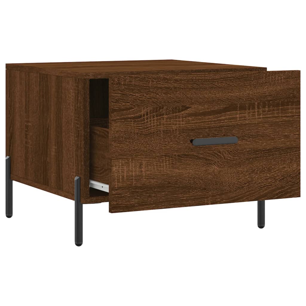 Tavolino da Salotto Rovere Marrone 50x50x40cm Legno Multistrato | homemem39