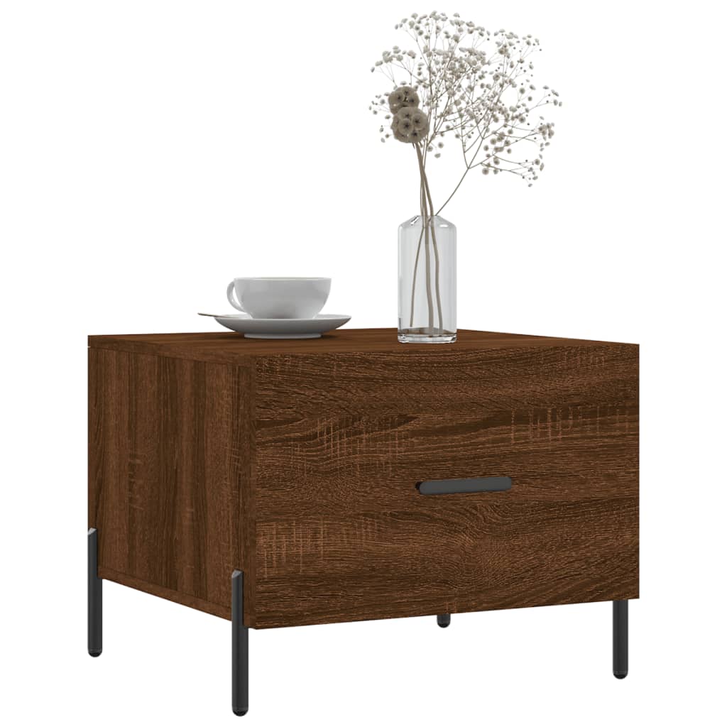 Tavolini Salotto 2 pz Rovere Marrone 50x50x40 Legno Multistrato | homemem39