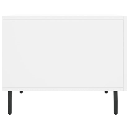 Tavolino da Salotto Bianco 50x50x40 cm in Legno Multistrato | homemem39