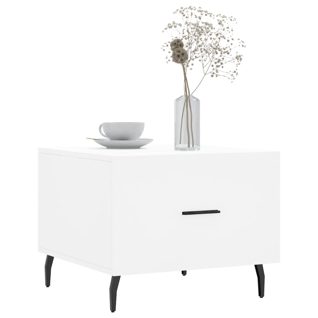 Tavolini da Salotto 2 pz Bianchi 50x50x40 cm Legno Multistrato | homemem39