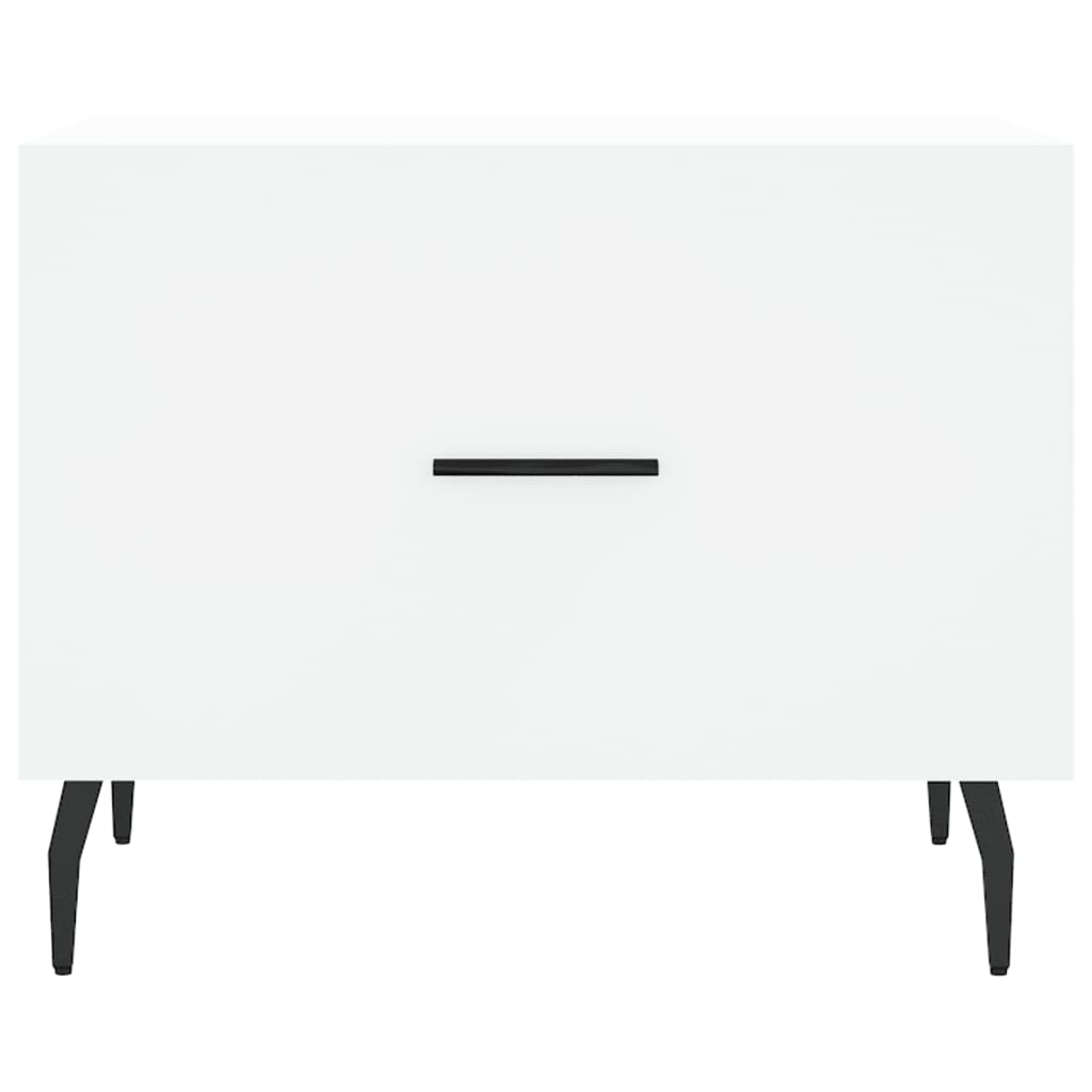 Tavolini da Salotto 2 pz Bianchi 50x50x40 cm Legno Multistrato | homemem39