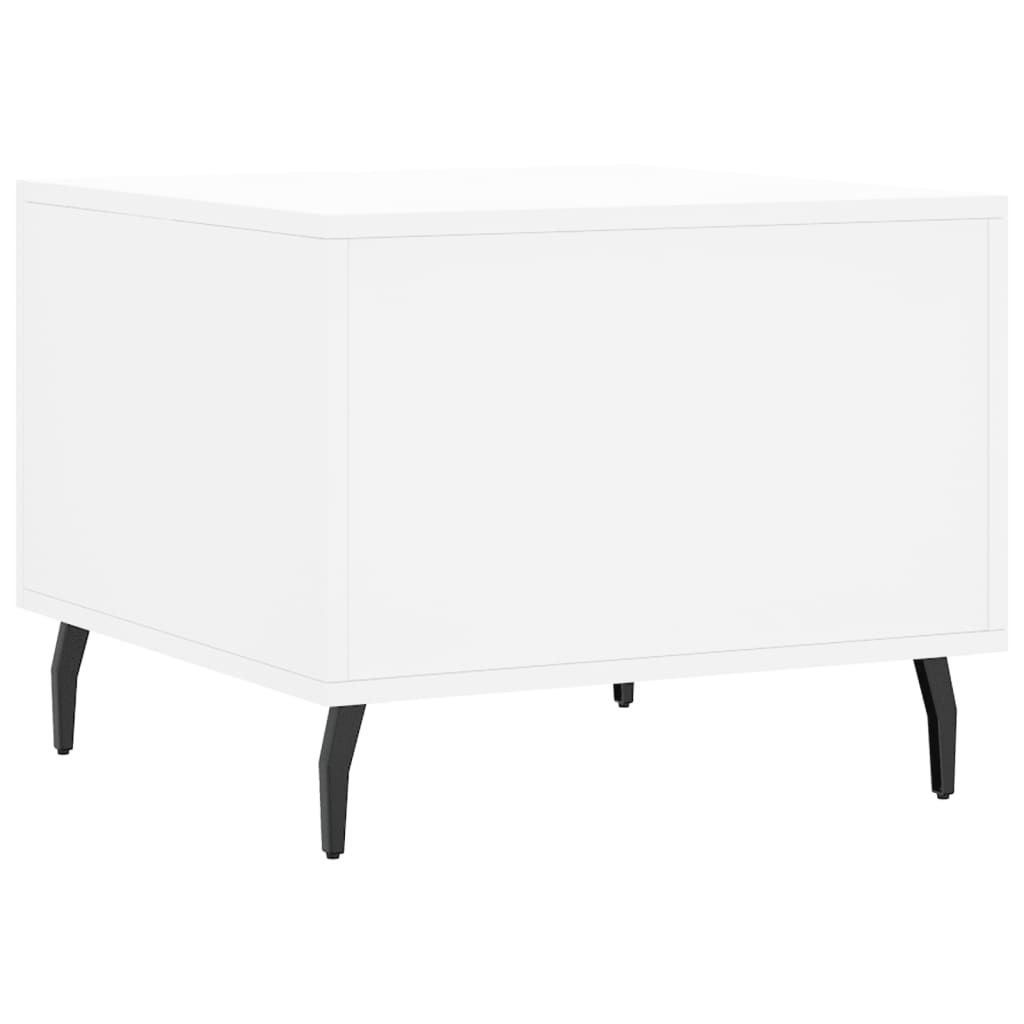 Tavolini da Salotto 2 pz Bianchi 50x50x40 cm Legno Multistrato | homemem39