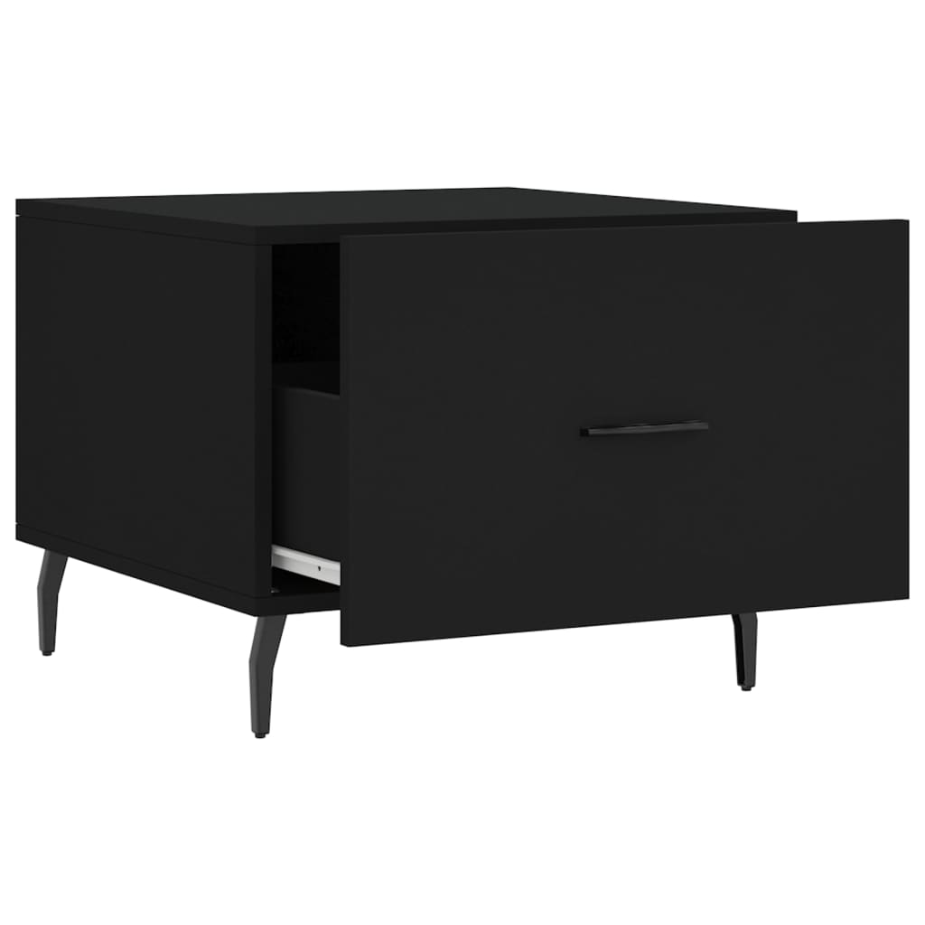 Tavolini da Salotto 2 pz Neri 50x50x40 cm in Legno Multistrato | homemem39