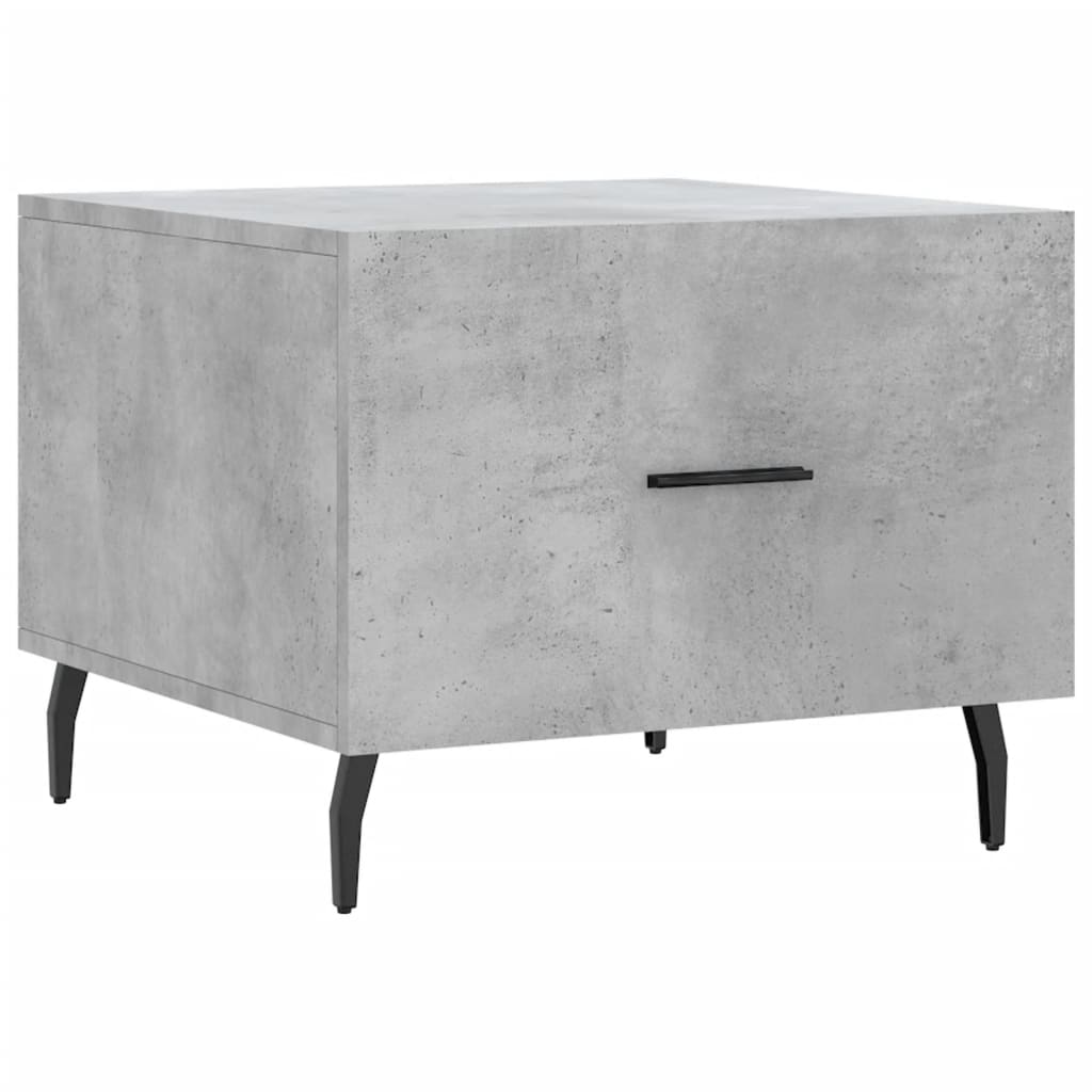 Tavolino Salotto Grigio Cemento 50x50x40 cm Legno Multistrato | homemem39