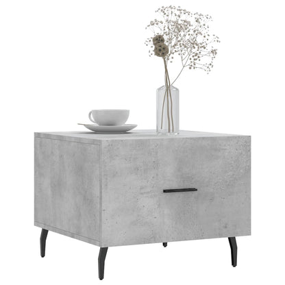 Tavolino Salotto Grigio Cemento 50x50x40 cm Legno Multistrato | homemem39