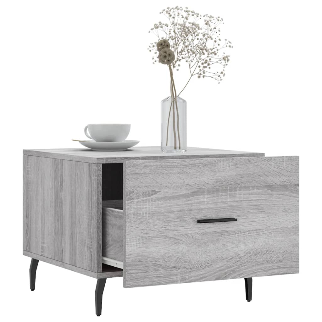 Tavolino da Salotto Grigio Sonoma 50x50x40 cm Legno Multistrato