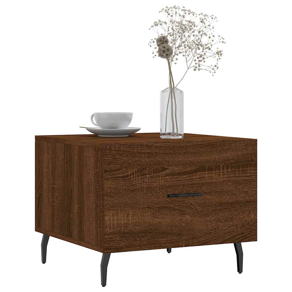 Tavolino da Salotto Rovere Marrone 50x50x40cm Legno Multistrato | homemem39