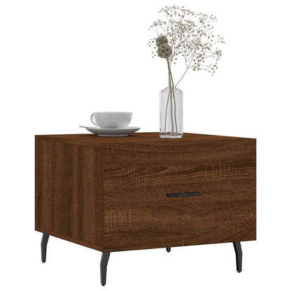 Tavolino da Salotto Rovere Marrone 50x50x40cm Legno Multistrato | homemem39