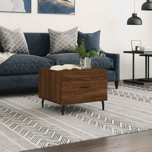 Tavolino da Salotto Rovere Marrone 50x50x40cm Legno Multistrato | homemem39