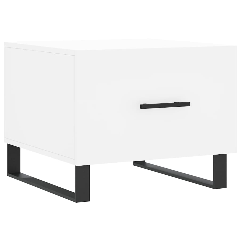 Tavolini da Salotto 2 pz Bianchi 50x50x40 cm Legno Multistrato | homemem39