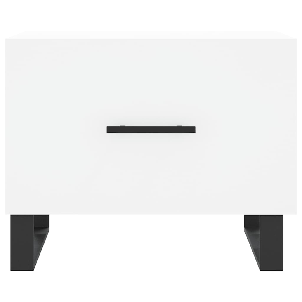 Tavolini da Salotto 2 pz Bianchi 50x50x40 cm Legno Multistrato | homemem39