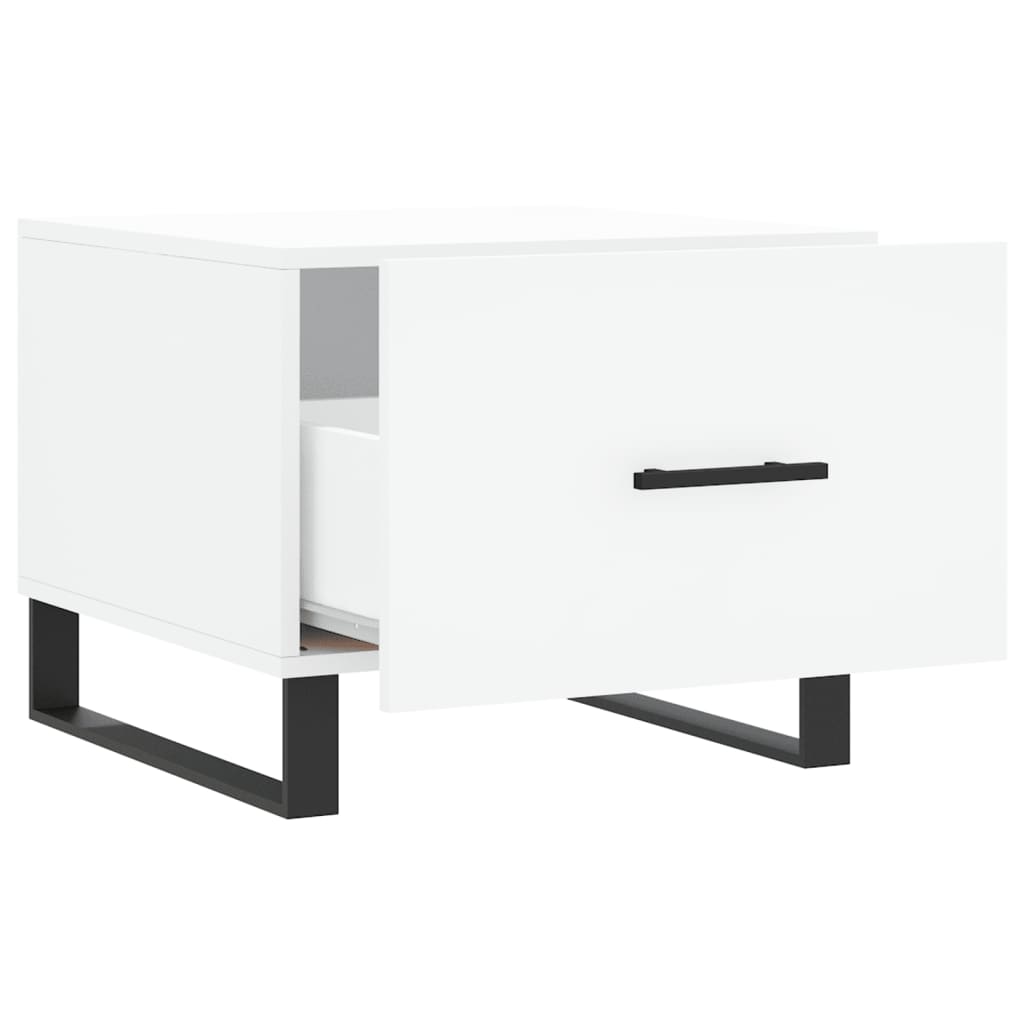 Tavolini da Salotto 2 pz Bianchi 50x50x40 cm Legno Multistrato | homemem39
