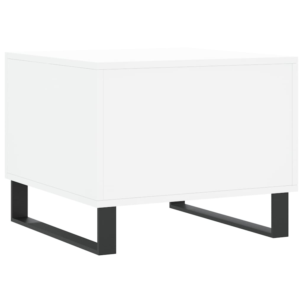 Tavolini da Salotto 2 pz Bianchi 50x50x40 cm Legno Multistrato | homemem39