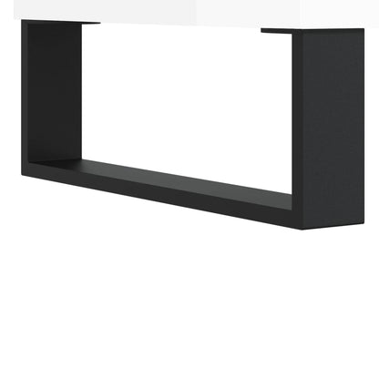 Tavolini Salotto 2pz Bianco Lucido 50x50x40cm Legno Multistrato | homemem39