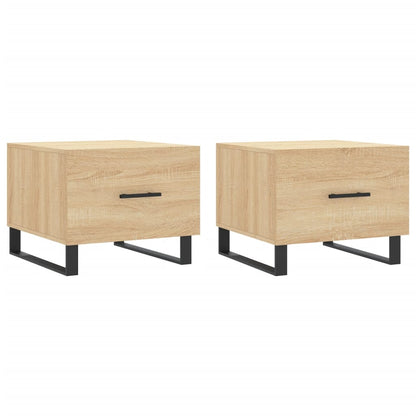 Tavolini Salotto 2pz Rovere Sonoma 50x50x40cm Legno Multistrato | homemem39