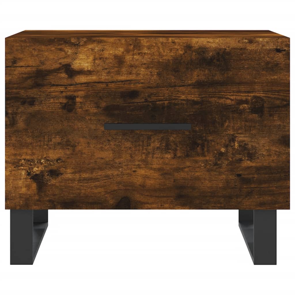 Tavolini Salotto 2 pz Rovere Fumo 50x50x40cm Legno Multistrato | homemem39