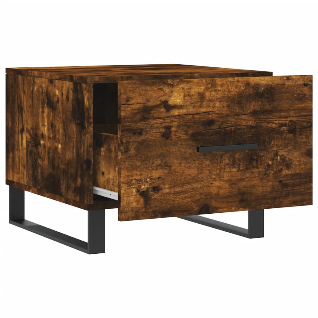 Tavolini Salotto 2 pz Rovere Fumo 50x50x40cm Legno Multistrato | homemem39