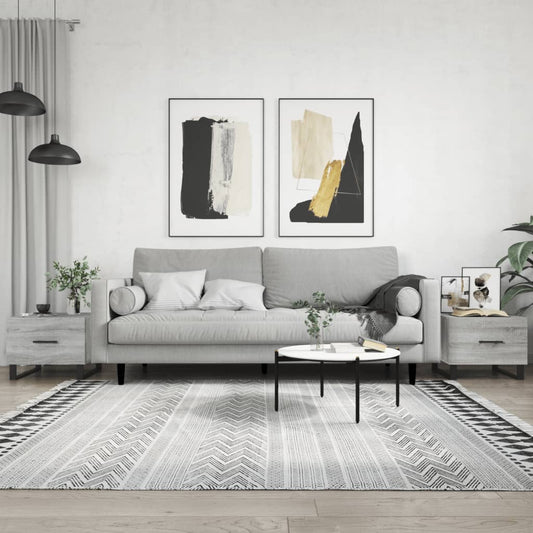 Tavolini Salotto 2pz Grigio Sonoma 50x50x40cm Legno Multistrato | homemem39