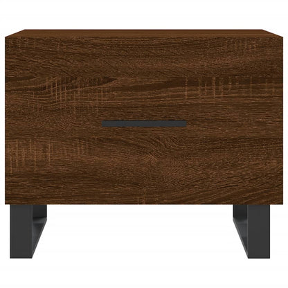 Tavolino da Salotto Rovere Marrone 50x50x40cm Legno Multistrato | homemem39