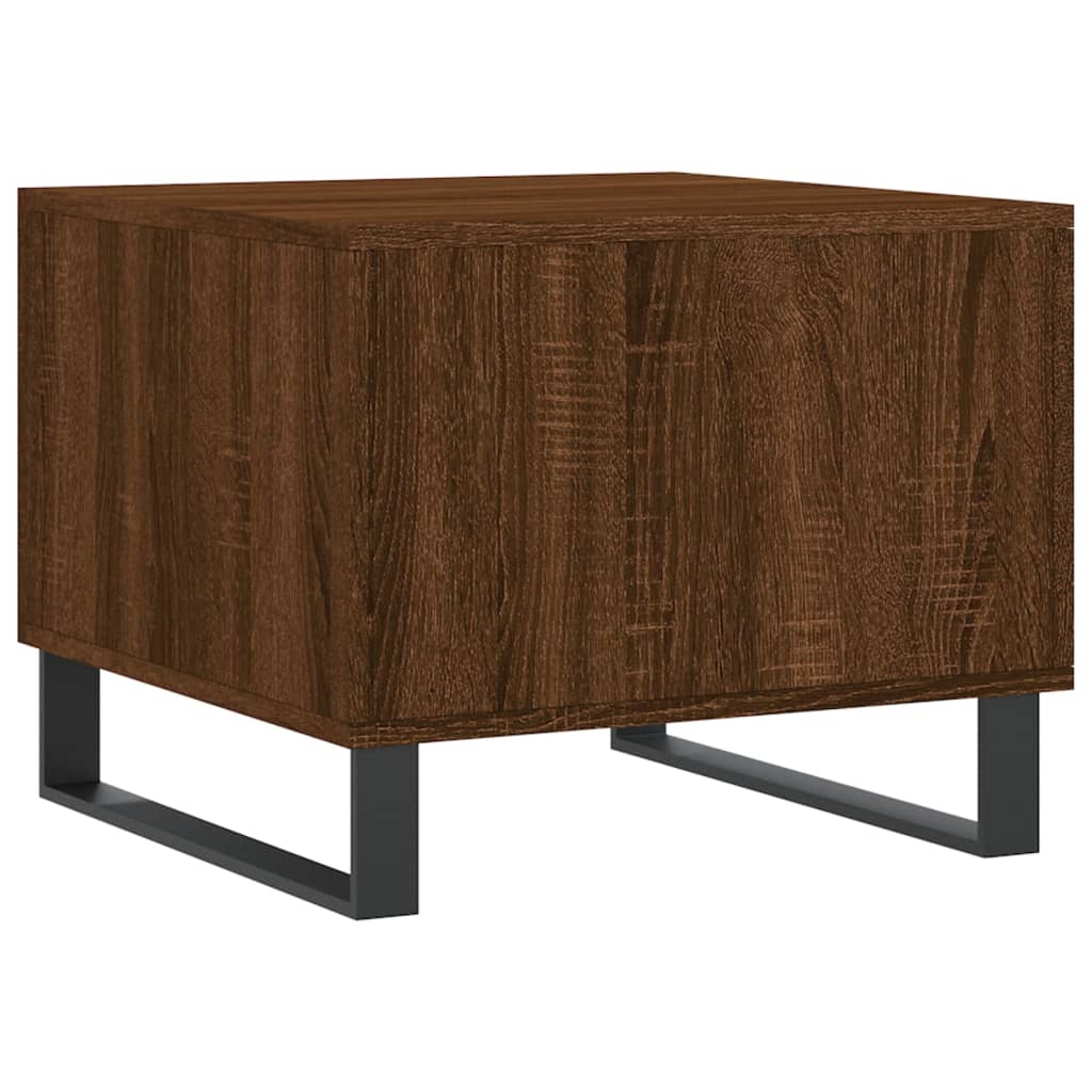 Tavolino da Salotto Rovere Marrone 50x50x40cm Legno Multistrato | homemem39