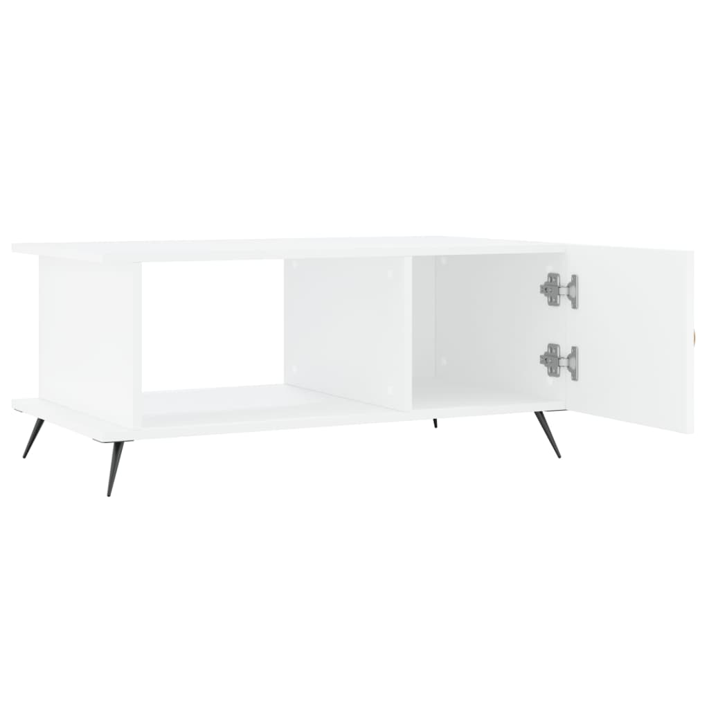 Tavolino da Salotto Bianco 90x50x40 cm in Legno Multistrato