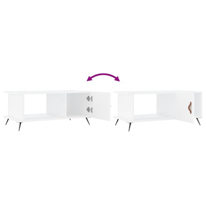 Tavolino da Salotto Bianco 90x50x40 cm in Legno Multistrato | homemem39