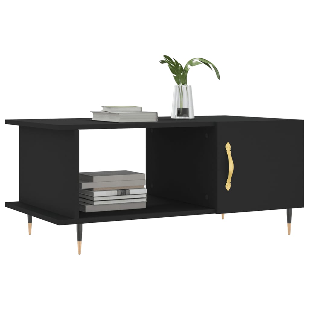 Tavolino da Salotto Nero 90x50x40 cm in Legno Multistrato | homemem39