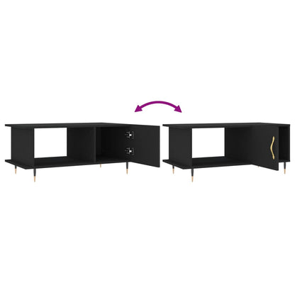 Tavolino da Salotto Nero 90x50x40 cm in Legno Multistrato | homemem39