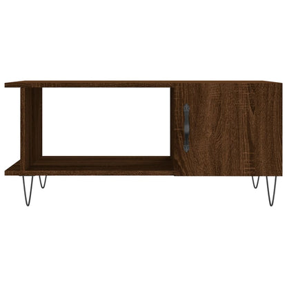 Tavolino da Salotto Rovere Marrone 90x50x40cm Legno Multistrato | homemem39