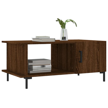 Tavolino da Salotto Rovere Marrone 90x50x40cm Legno Multistrato | homemem39
