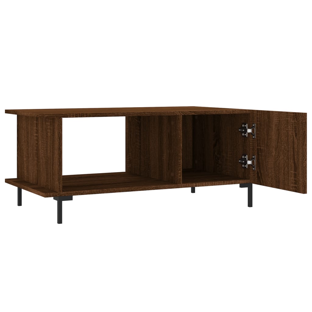 Tavolino da Salotto Rovere Marrone 90x50x40cm Legno Multistrato | homemem39