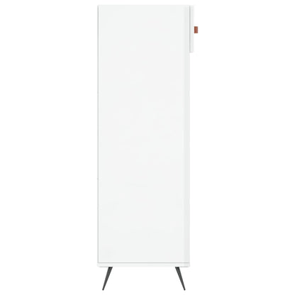 Scarpiera Bianco Lucido 60x35x105 cm in Legno Multistrato - homemem39
