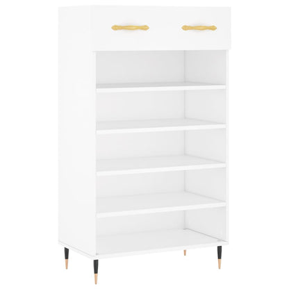 Scarpiera Bianca 60x35x105 cm in Legno Multistrato - homemem39