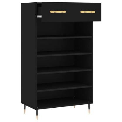Scarpiera Nera 60x35x105 cm in Legno Multistrato - homemem39