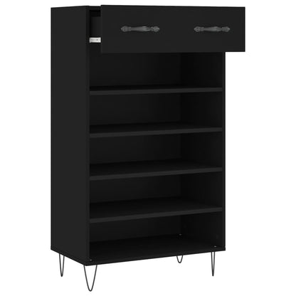 Scarpiera Nera 60x35x105 cm in Legno Multistrato - homemem39