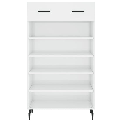 Scarpiera Bianco Lucido 60x35x105 cm in Legno Multistrato - homemem39
