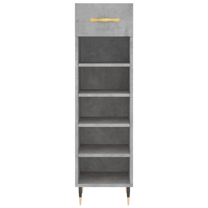 Scarpiera Grigio Cemento 30x35x105 cm in Legno Multistrato - homemem39