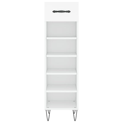 Scarpiera Bianca 30x35x105 cm in Legno Multistrato - homemem39