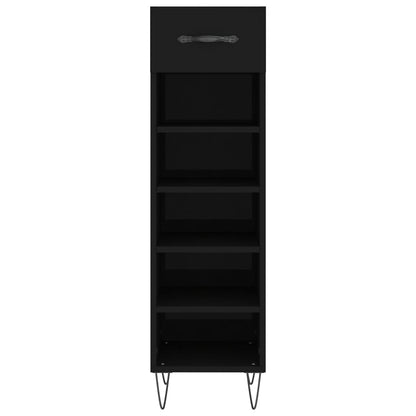 Scarpiera Nera 30x35x105 cm in Legno Multistrato - homemem39