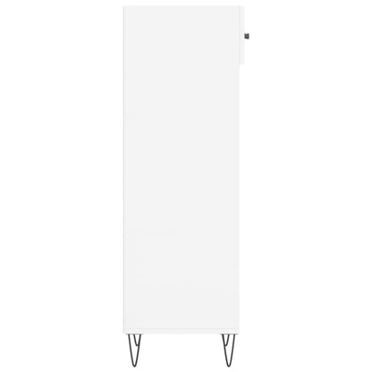 Scarpiera Bianco Lucido 30x35x105 cm in Legno Multistrato - homemem39