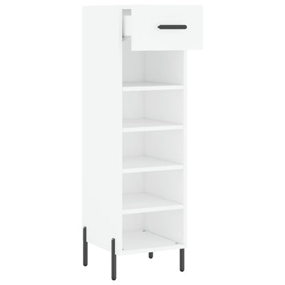 Scarpiera Bianca 30x35x105 cm in Legno Multistrato - homemem39