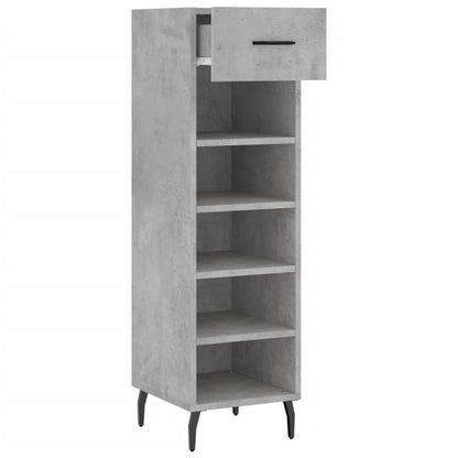 Scarpiera Grigio Cemento 30x35x105 cm in Legno Multistrato - homemem39